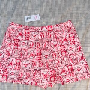 NWT Lily Pulitzer Pink Starfish Patterned Women's Skort (Size 10)